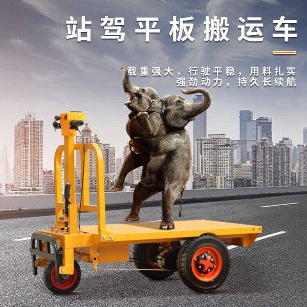 五阆机械电动站驾平板车可推可站手推车工地仓储电动搬运车农用拉,淘宝优惠券,粉丝福利购,淘宝优惠卷