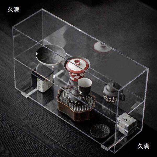 玖楼亚克力茶具收纳架置物架家用透明茶具茶杯茶壶展示架带背板,淘宝优惠券,粉丝福利购,淘宝优惠卷