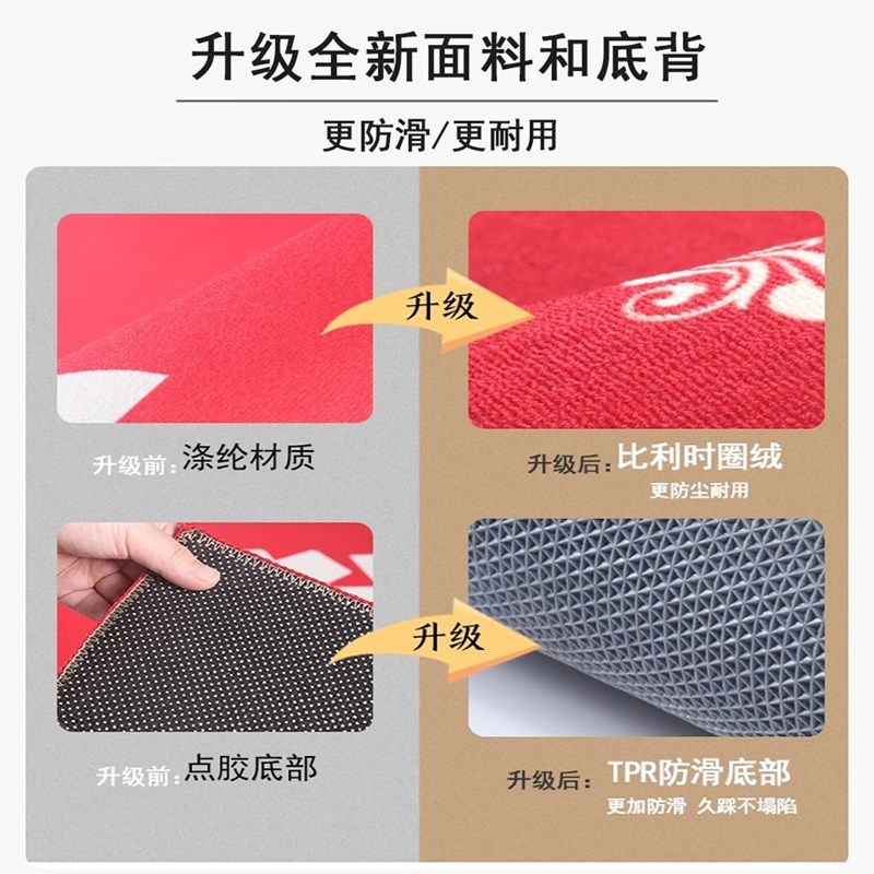 蓝色公司大门开业迎宾地毯商用定制logo公司饭店商铺防滑吸水地垫,淘宝优惠券,粉丝福利购,淘宝优惠卷