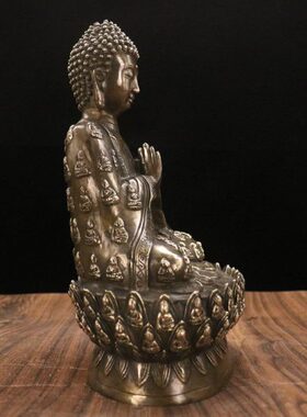 纯铜全身佛摆件居家供奉客厅桌面装饰品