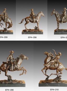 铜雕塑牛仔EPA206欧式人物工艺装饰品酒店办公室家居桌面摆件包邮