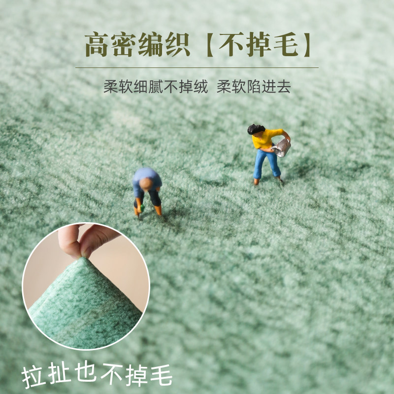 Carpet bedroom bedside blanket high-end color master bedroom can sleep and sit room under the bed floor mat household waterproof wipeable mat