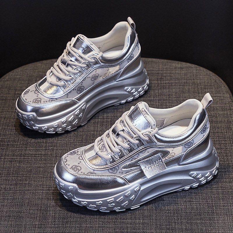 透气网面老爹鞋女2025新款夏季薄款百搭爆款超火内增高厚底小白鞋,淘宝优惠券,粉丝福利购,淘宝优惠卷