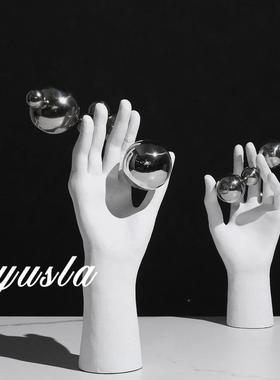 抽象艺术间样板MOT售楼展厅客厅别墅电视处柜酒厅柜餐柜摆件软装