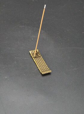 纯铜微雕筏钓老渔翁小摆件复古铜艺铜茶宠铜香插古玩铜器趣味铜件