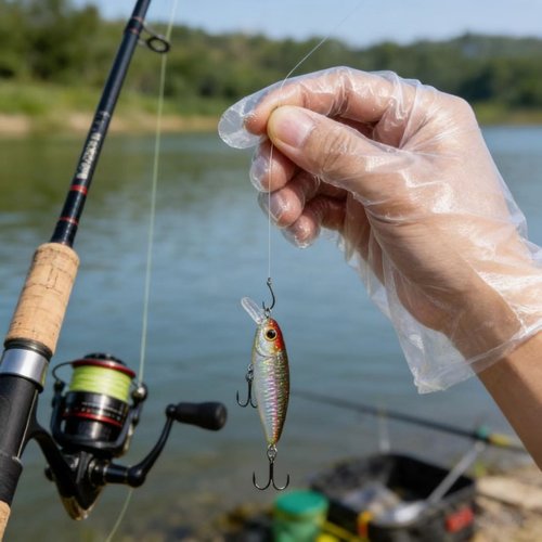 户外野炊烧烤野营一次性手套美发外卖摆摊钓鱼一次性手套干净卫生 - 图1