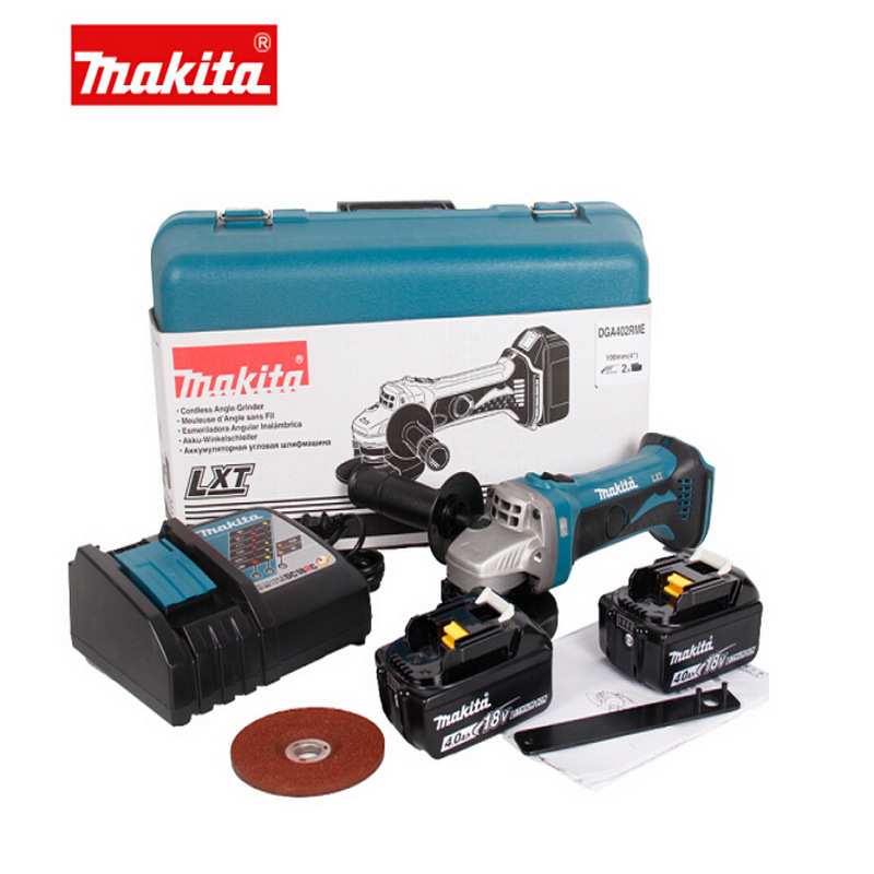 Makita/牧田18V充电式角磨机DGA402SFJ打磨切割机DGA402RME磨光机 - 图2