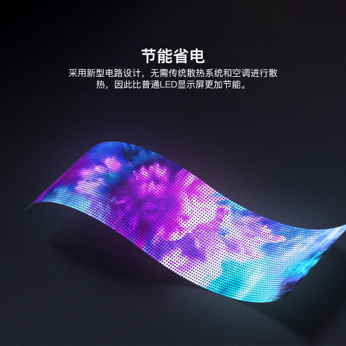 led晶膜屏橱窗玻璃贴柔性软薄膜格栅商场广告创意DIY全彩显示屏 - 图2