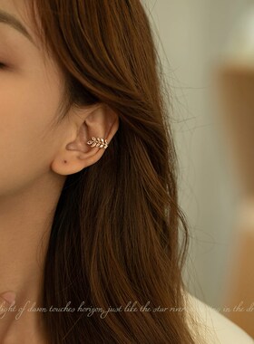 麦穗耳夹女2023年新款潮无耳洞耳骨夹设计感小众高级感气质耳饰品