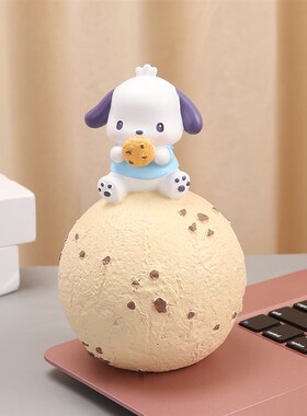 创意新款欧气恰恰狗坐球摆件树脂礼物办公室桌面卡通高颜值礼物