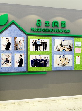 告示栏展示板办公室氛围布置照片毛毡墙面贴装饰企业文化员工风采