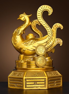 黄铜四神兽摆件一套青龙白虎朱雀玄武龟大号四方神客厅家居工艺品