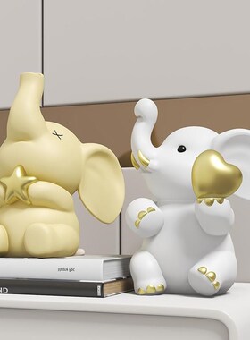 大象摆件客厅招财酒柜玄关家居装饰品卧室房间改造小物件电脑摆件