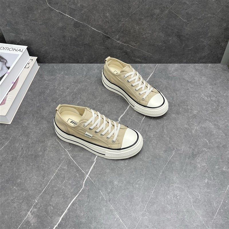 懒人一脚蹬帆布鞋女2025春新款厚底休闲百搭透气软底舒适运动板鞋,淘宝优惠券,粉丝福利购,淘宝优惠卷