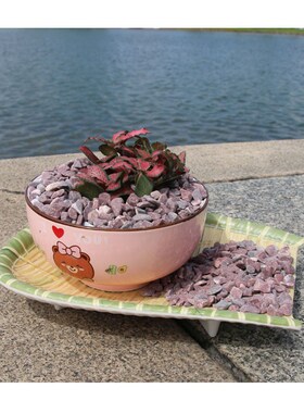 白石子庭院阳台铺面装饰白色卵石透水地坪骨料造景白石子