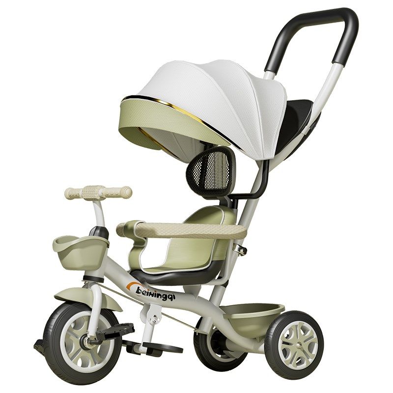 New children's tricycle large baby stroller 1-3-6 years old 2 light bicycle baby walking bicycle