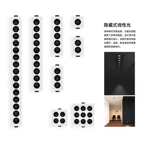 嵌入式led线条灯客厅高端无主灯家用设计格栅条形灯长条射灯中性 - 图1