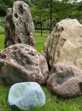 玻璃纤维材料模拟石微景观假石舞台道具园林庭院空心假山装饰摆件