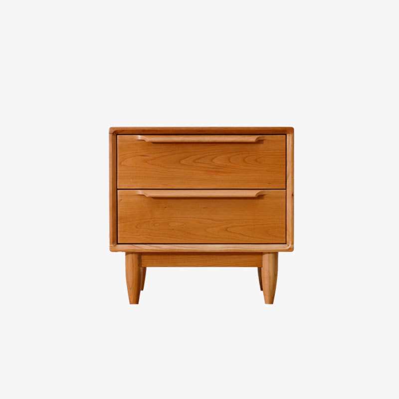 北欧木林樱桃黑胡桃木实木卧室床边柜家用小户型储物床头柜窄 - 图3