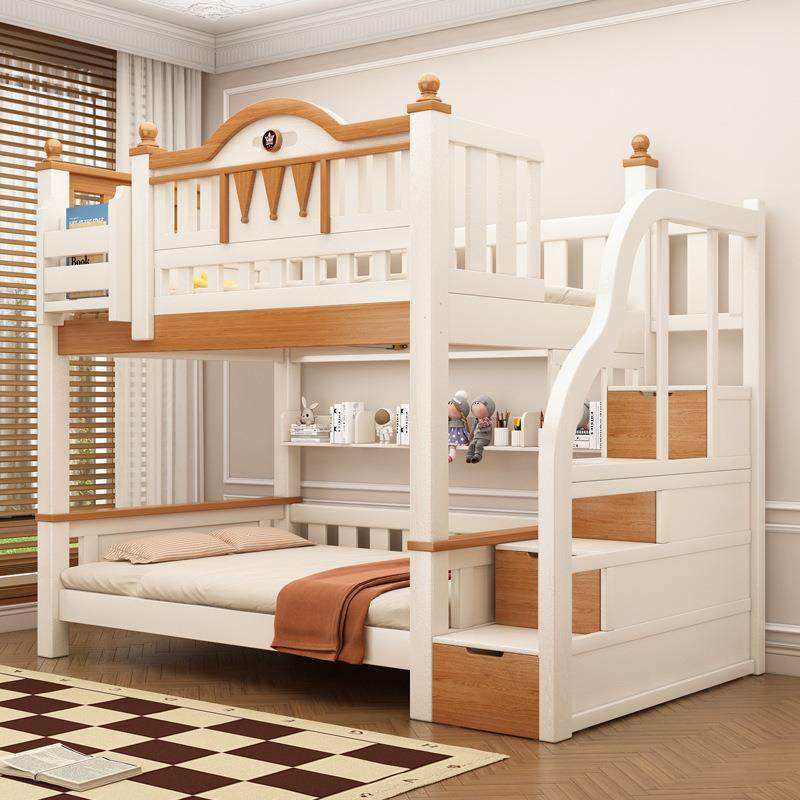 喜挚实木加粗上下床半高床儿童子母床家用多功能高低床宿舍双层床,淘宝优惠券,粉丝福利购,淘宝优惠卷