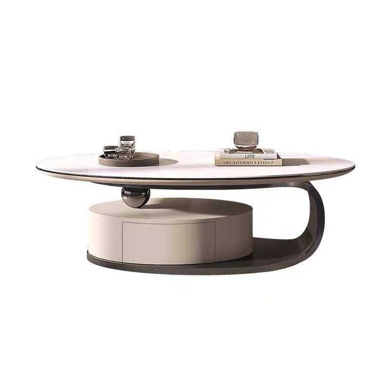 岩板轻奢茶几现代极简家用储物意式  客厅设计师椭圆形茶几桌新款,淘宝优惠券,粉丝福利购,淘宝优惠卷