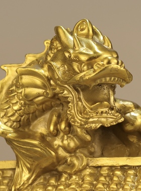 黄铜鲤鱼跃龙门招财保平安摆件