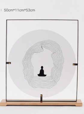 新中式现代创意书房亚克力摆件 样板房间电视柜酒柜玄关软装饰品