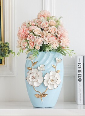 家居客厅现代简约轻奢陶瓷天鹅摆件酒柜新房装饰品电视柜玄关摆设