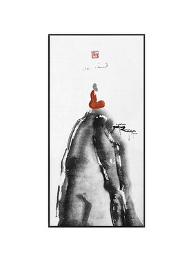 酒店民宿走廊过道装饰画新中式水墨禅意玄关壁画茶室古典挂画佛像