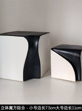 态生活现代简约风陶瓷异形装饰品摆件客厅书柜酒柜T抽象创意小摆