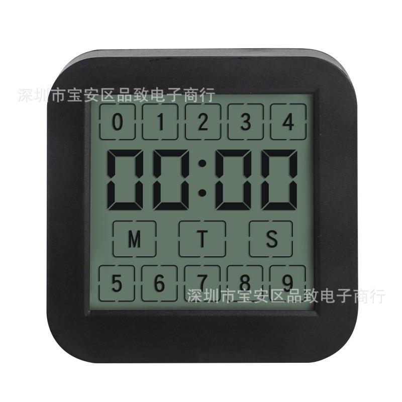 双面屏数字触摸屏倒计时器 厨房定时器 带时钟功能电子温显度计 - 图2