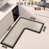 New 2024 kitchen floor mat L-shaped monolithic oil-proof, waterproof, anti-slip, wipeable, wash-free carpet floor mat