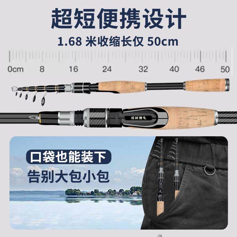 便携伸缩路亚竿路滑竿短节抛竿矶竿超轻超硬大导环滑漂杆套装,淘宝优惠券,粉丝福利购,淘宝优惠卷