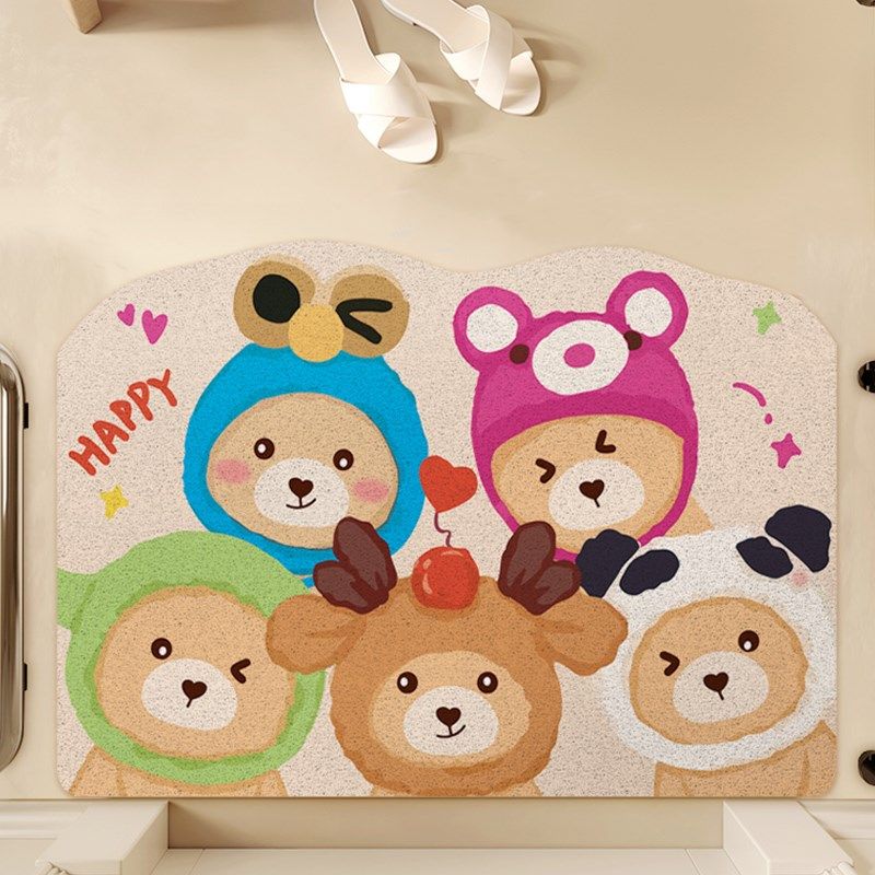 入户门地垫丝圈门垫卡通可爱进门门垫除尘防滑易打理脚垫玄关地毯,淘宝优惠券,粉丝福利购,淘宝优惠卷