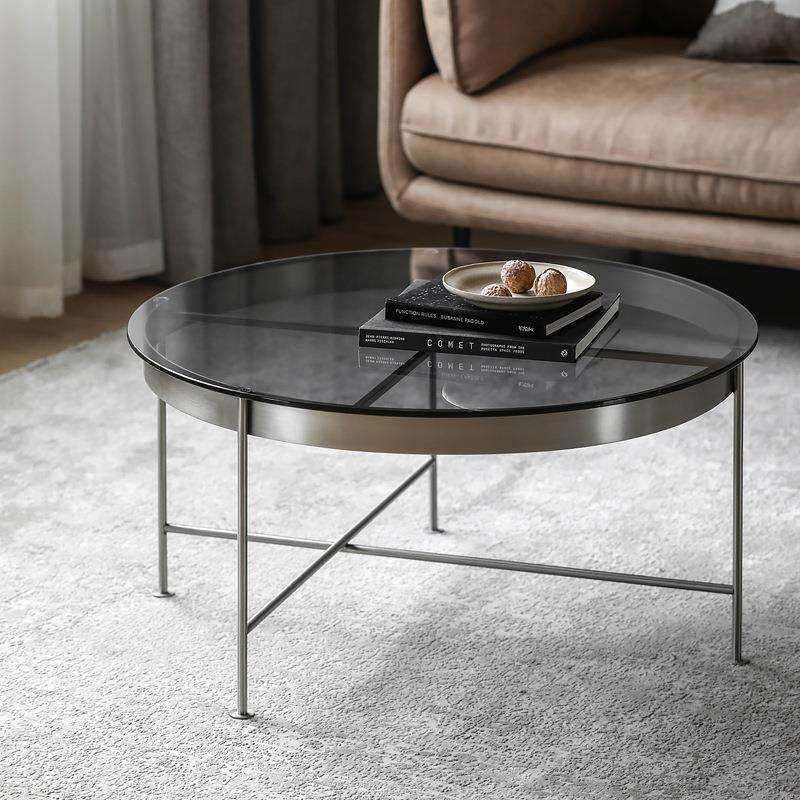 北欧创意轻奢意式不锈钢玻璃茶几组合设计师小户型客厅极简约边几,淘宝优惠券,粉丝福利购,淘宝优惠卷