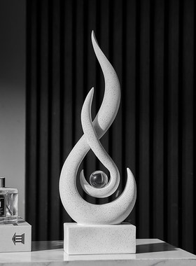 风生水起艺术摆件砂岩酒柜装饰品电视H柜家居高级感轻奢高档办公