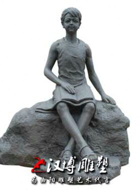 广场小铜小孩书铜雕仿飞校园文化公园品人物区小读景观梦想放创意