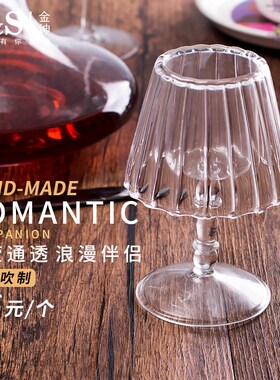玻璃小蜡烛迷你i台灯餐厅酒吧家用创意烛光晚餐浪漫奇趣小烛台摆