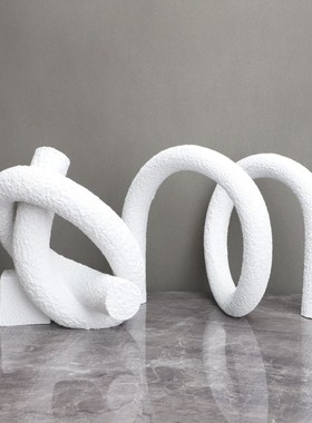 简约现代树脂家具几何p工艺品北欧轻奢创意家居客厅玄关装饰品摆