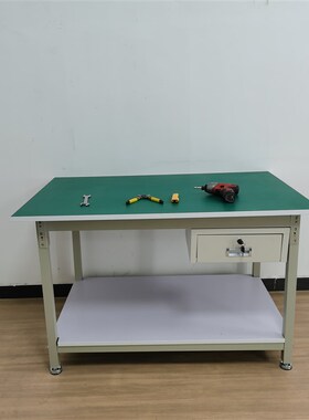 双层置物防静电工作台实验桌检验工作台装配桌车间操作台维修桌子
