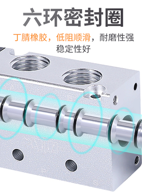 4V三位五通电磁气动阀230C一08双切230E气缸430C-15控制阀330C-10