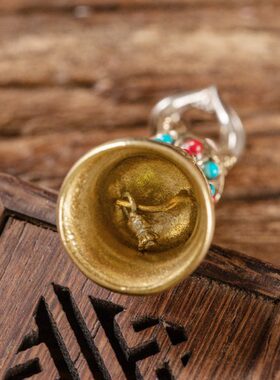 器黄铜挂坠吊坠降魔男女尼泊尔金刚个性五铃藏法杵工艺纯式股金刚