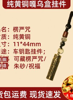 嘎乌盒打可空挂件纯铜开悟空装随身盒楞严咒瓶经文吊坠护身符朱砂