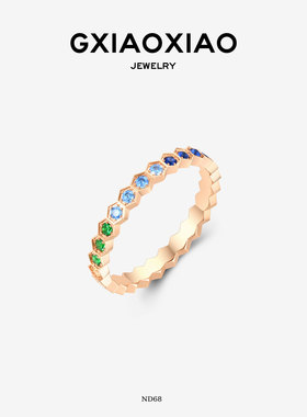 GXIAOXIAO925银彩色蜂巢戒指