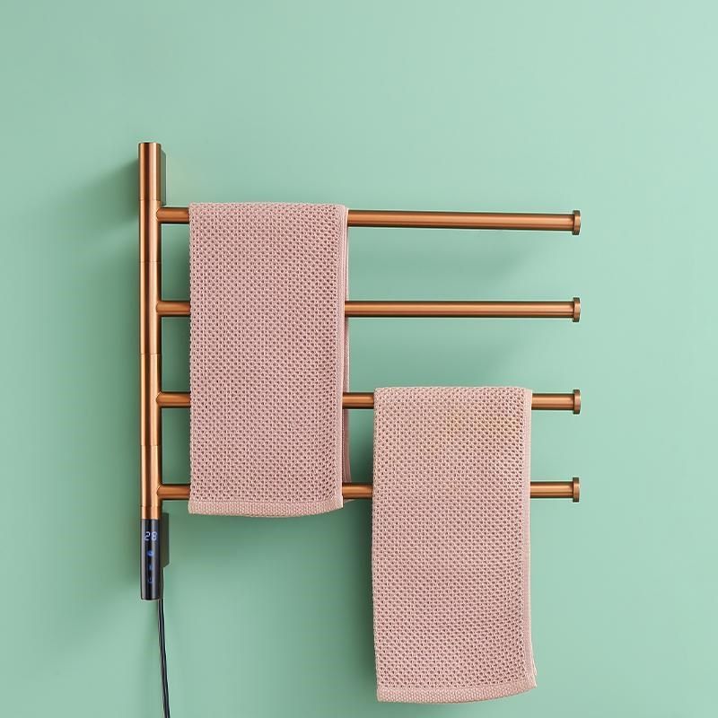 白色智能恒温电热毛巾架可旋转浴巾架加热烘干杀菌毛巾杆卫生间,淘宝优惠券,粉丝福利购,淘宝优惠卷