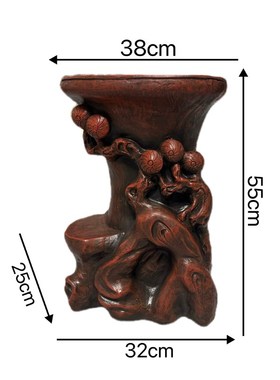新中式太湖d石彷石台花盆托 托架盆景花架工艺品摆饰茶几假山底座