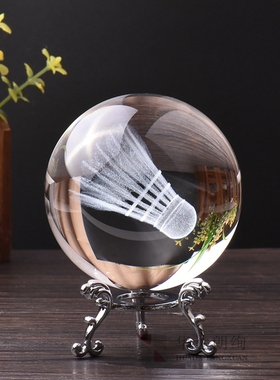 同学聚会纪念品定制羽毛球水晶摆件比赛纪念品开学送老师的礼物