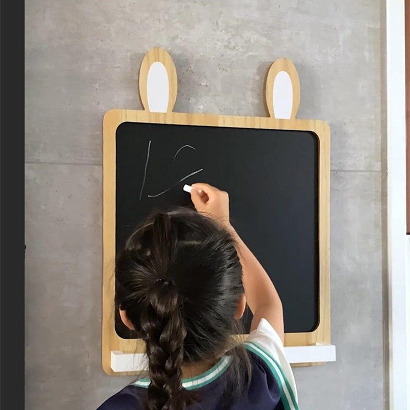 黑板摆摊展示牌木框墙壁挂式留言板家用卡通儿童宝宝学习涂鸦画板,淘宝优惠券,粉丝福利购,淘宝优惠卷