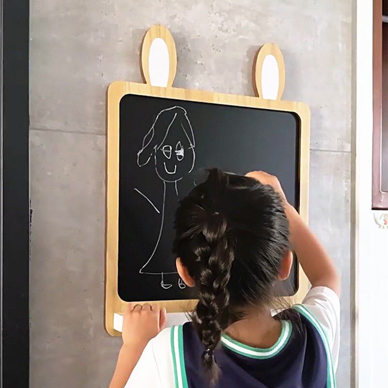 黑板摆摊展示牌木框墙壁挂式留言板家用卡通儿童宝宝学习涂鸦画板,淘宝优惠券,粉丝福利购,淘宝优惠卷