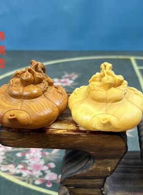 黄杨木雕刻文玩把把壶摆件送礼